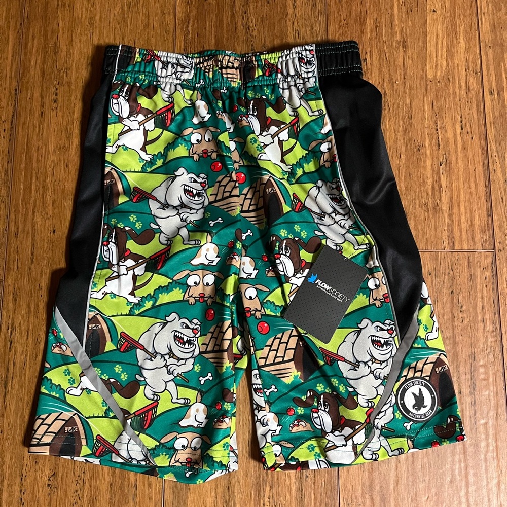 Youth Medium “Flow Society” lacrosse shorts, new with tags, perfect condition!